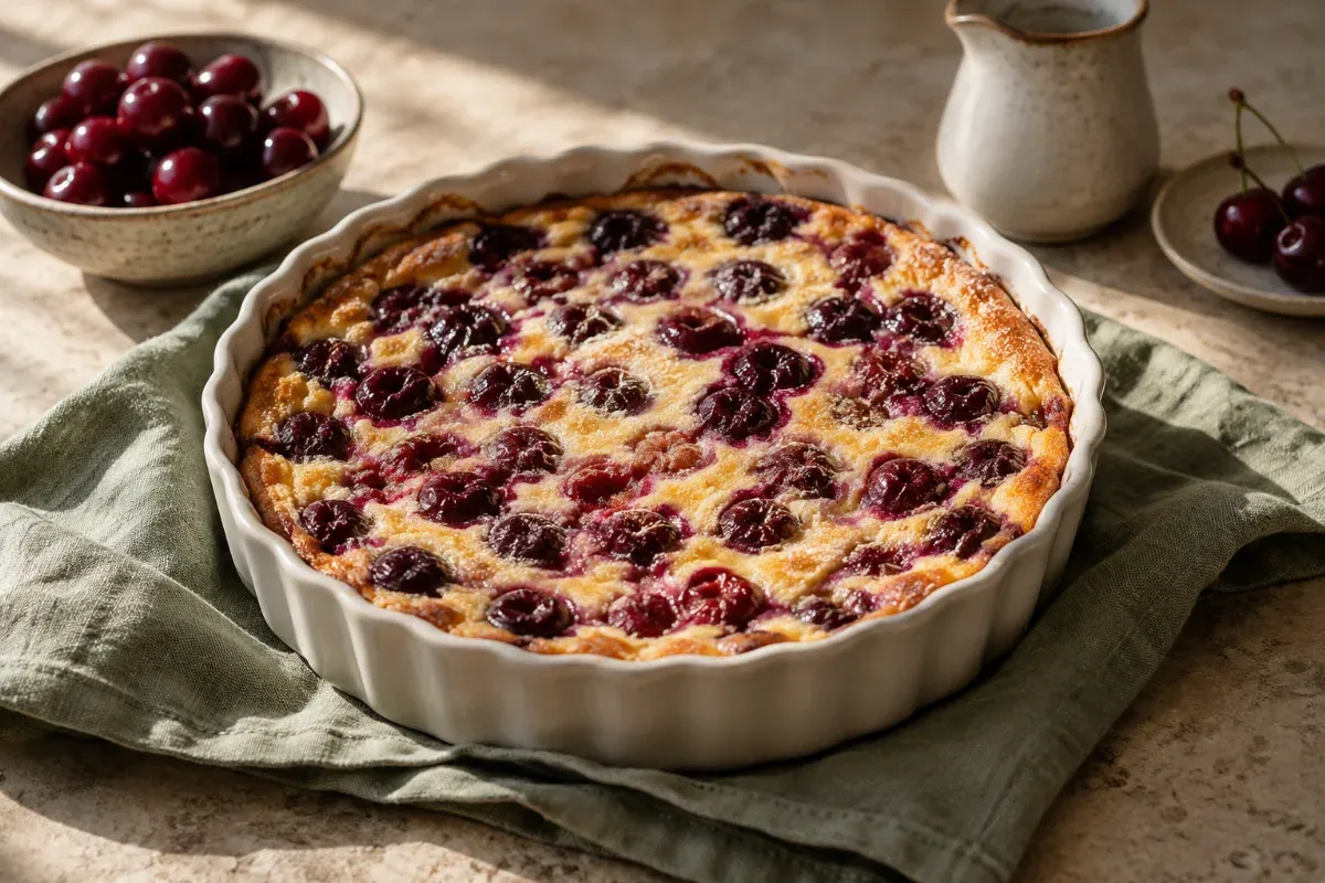 Clafoutis cu cireșe - imagine de prezentare generată cu AI