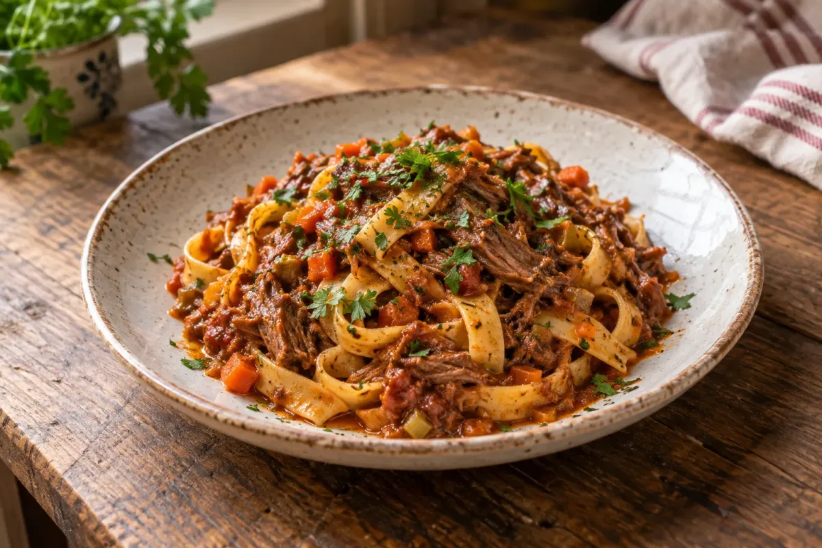 Ragù de rață cu tagliatelle - imagine de prezentare generată cu AI