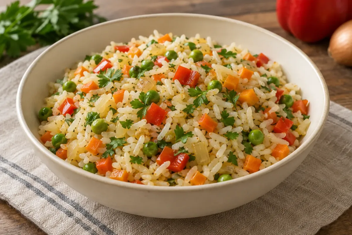 Orez cu legume - imagine de prezentare generată cu AI