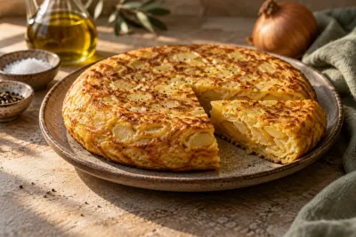Tortilla de cartofi - imagine de prezentare generată cu AI