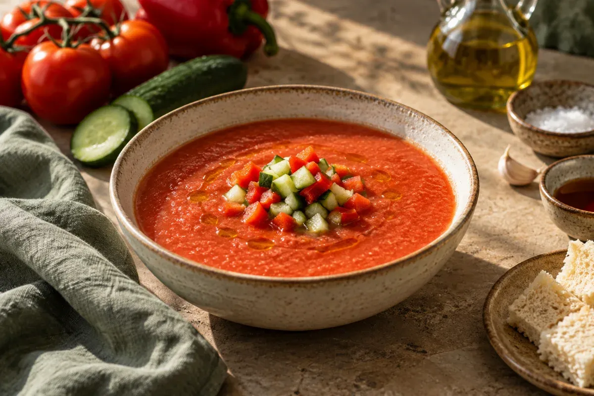 Gazpacho de roșii - imagine de prezentare generată cu AI