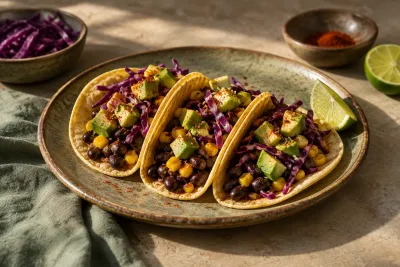 Tacos cu legume și fasole - imagine de prezentare generată cu AI