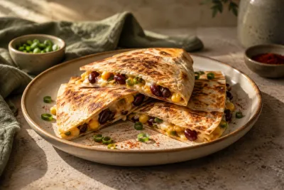 Quesadilla cu fasole și cașcaval - imagine de prezentare generată cu AI