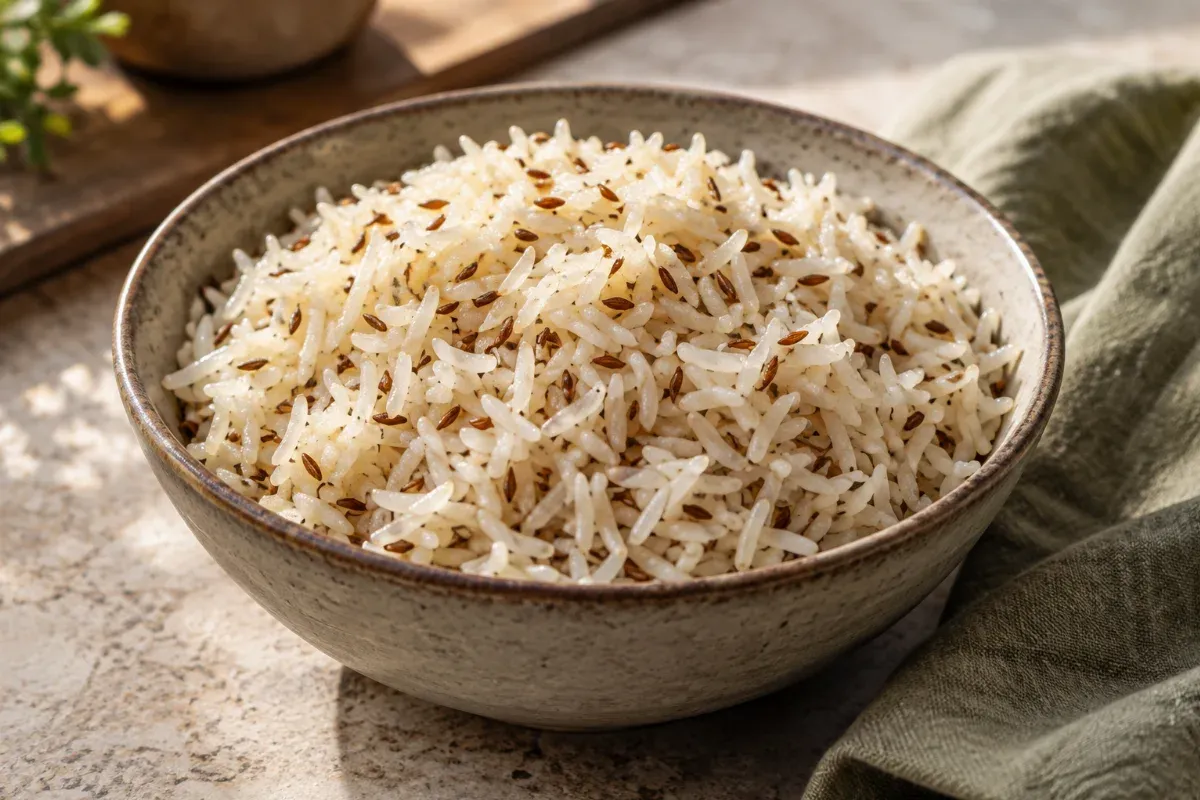 Orez basmati cu chimion - imagine de prezentare generată cu AI
