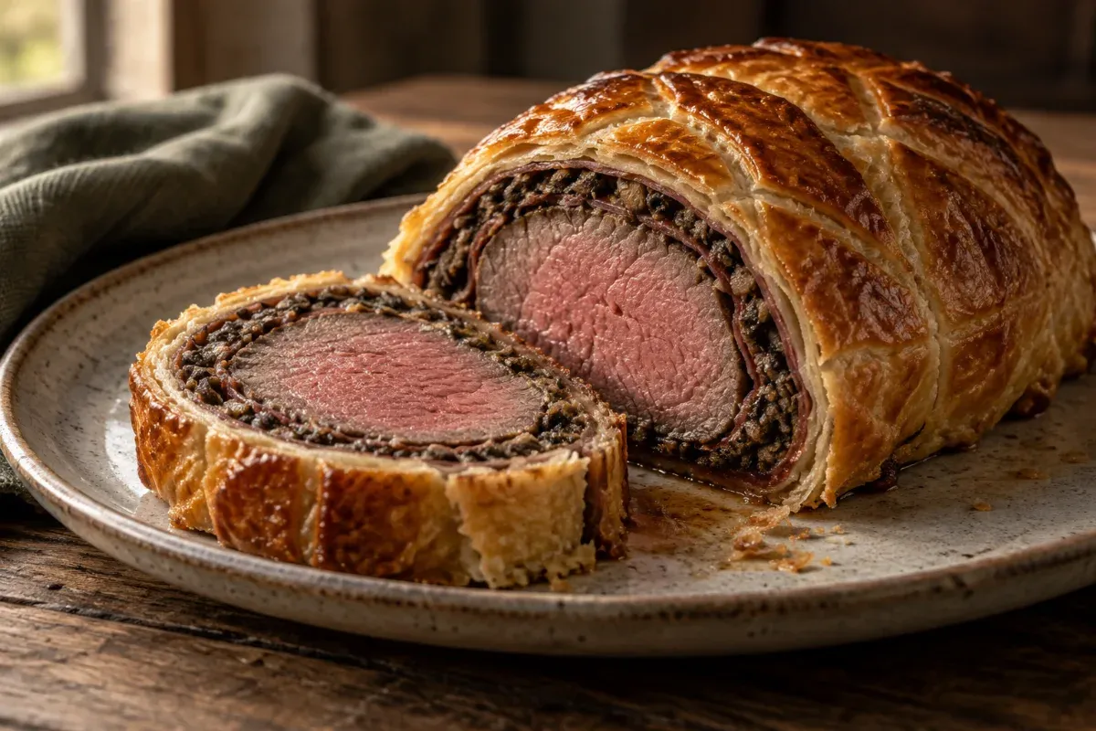 Beef Wellington în foietaj - imagine de prezentare generată cu AI